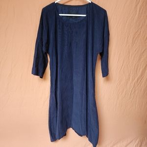 Navy blue 100% cotton dress
